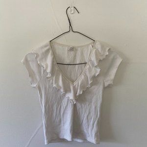 Wilfred white ruffled collar shirt - ACCEPTING OFFERS